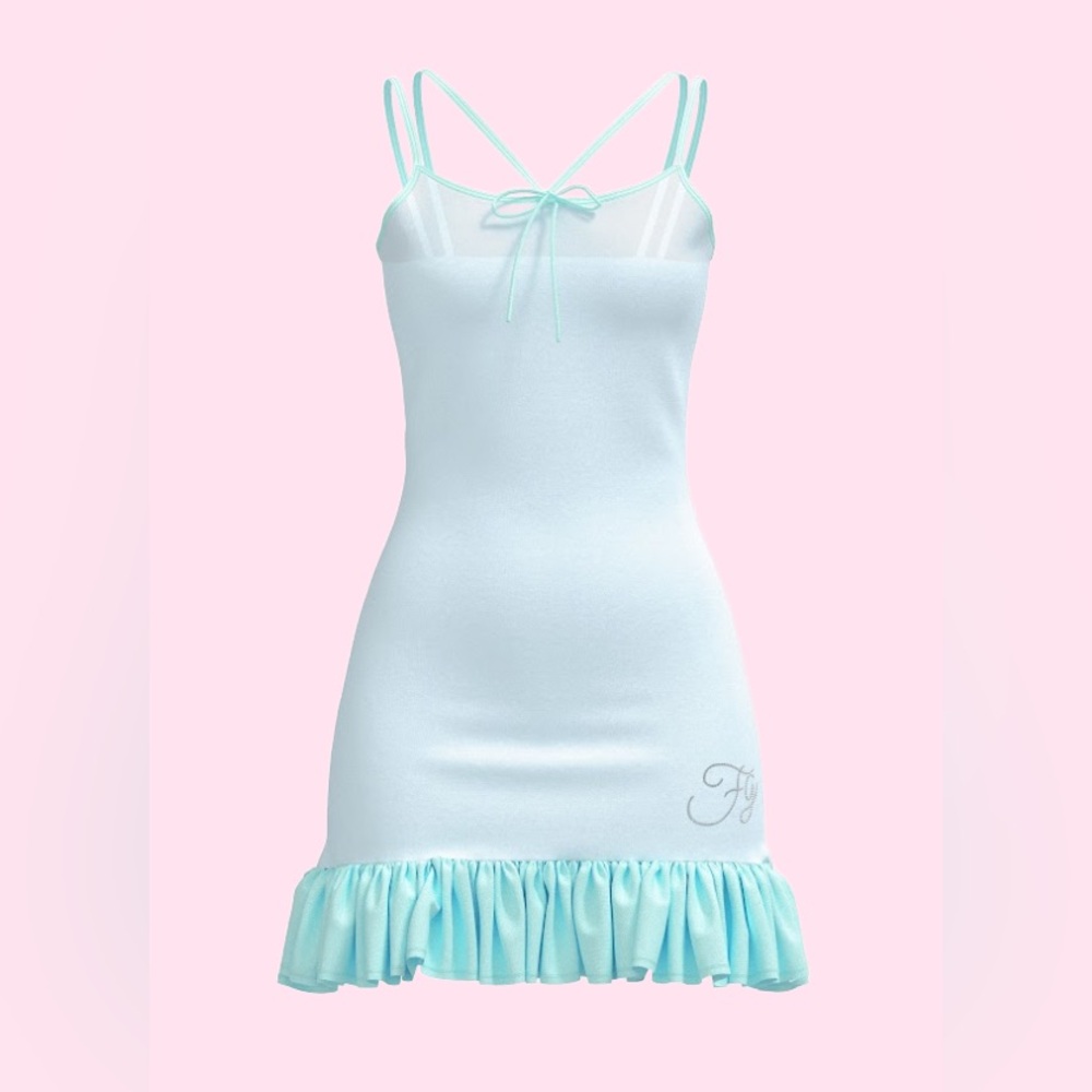 Y2k Fine Girl Brand blue dress